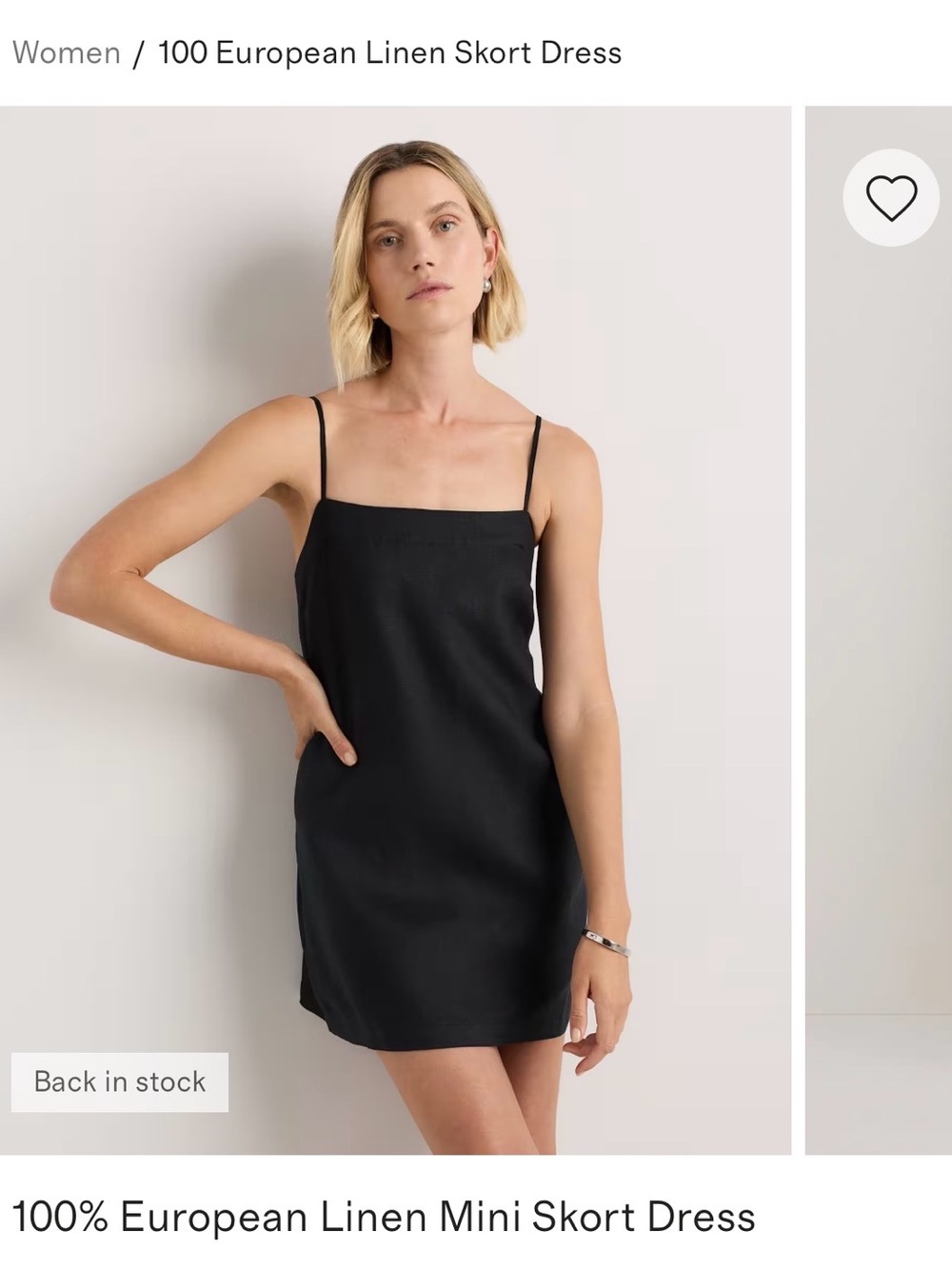 Quince 100% European Linen Mini Skort Dress